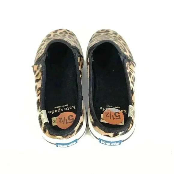 Keds for Kate Spade Double Decker Mules Shoe Brown Women's 5.5 Genuine Calf Fur - Picture 5 of 8